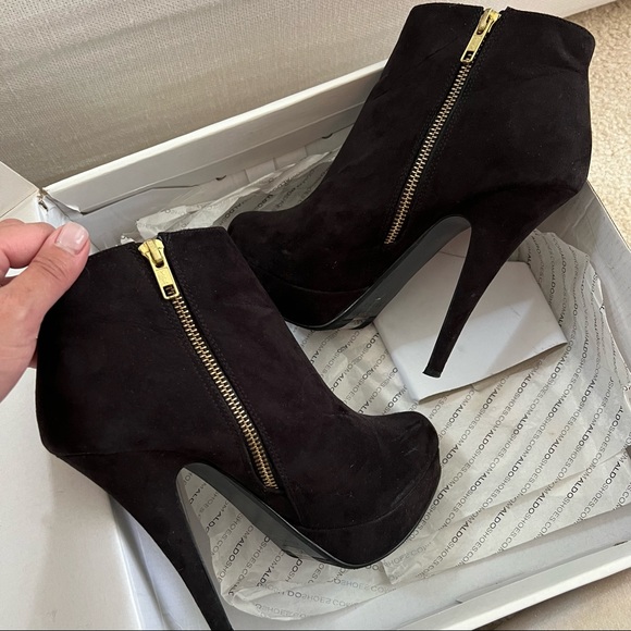 ALDO Booties - “Dyonisya” Black Suede. Size 7 - Picture 2 of 3